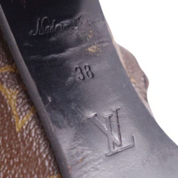 Louis Vuitton LV Monogram Star Trail Heeled Chunky Combat Boots Booties 38 / 8 - Picture 9 of 9